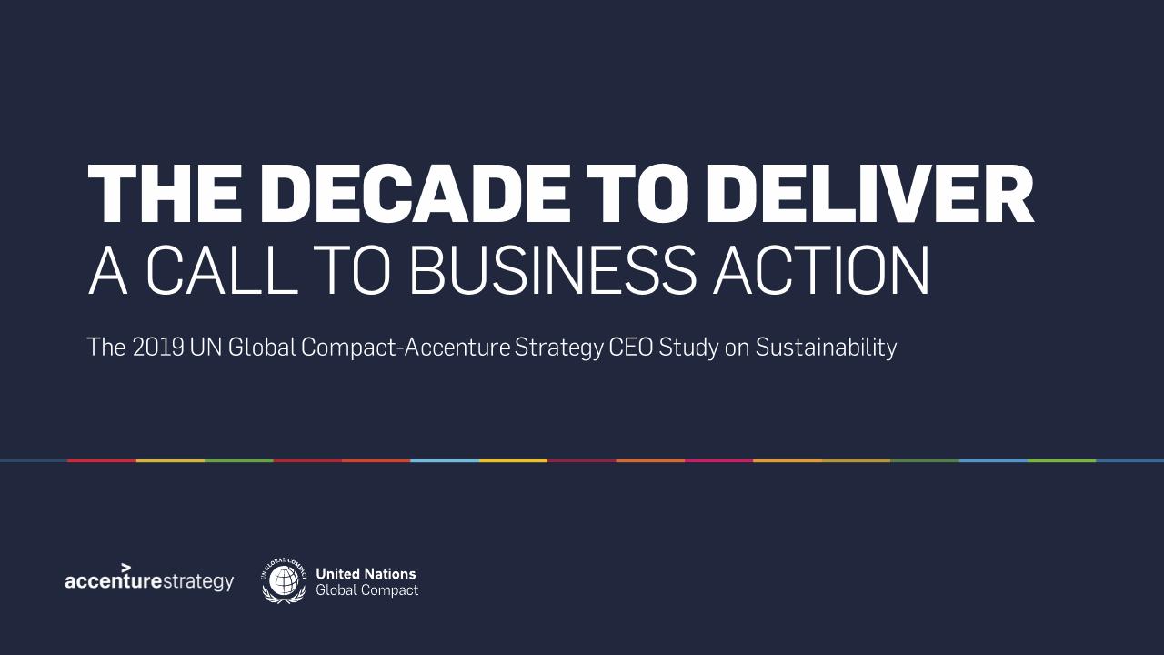 2019 Un Global Compact Accenture Strategy CEO Study In Sustainability consulting deck cover