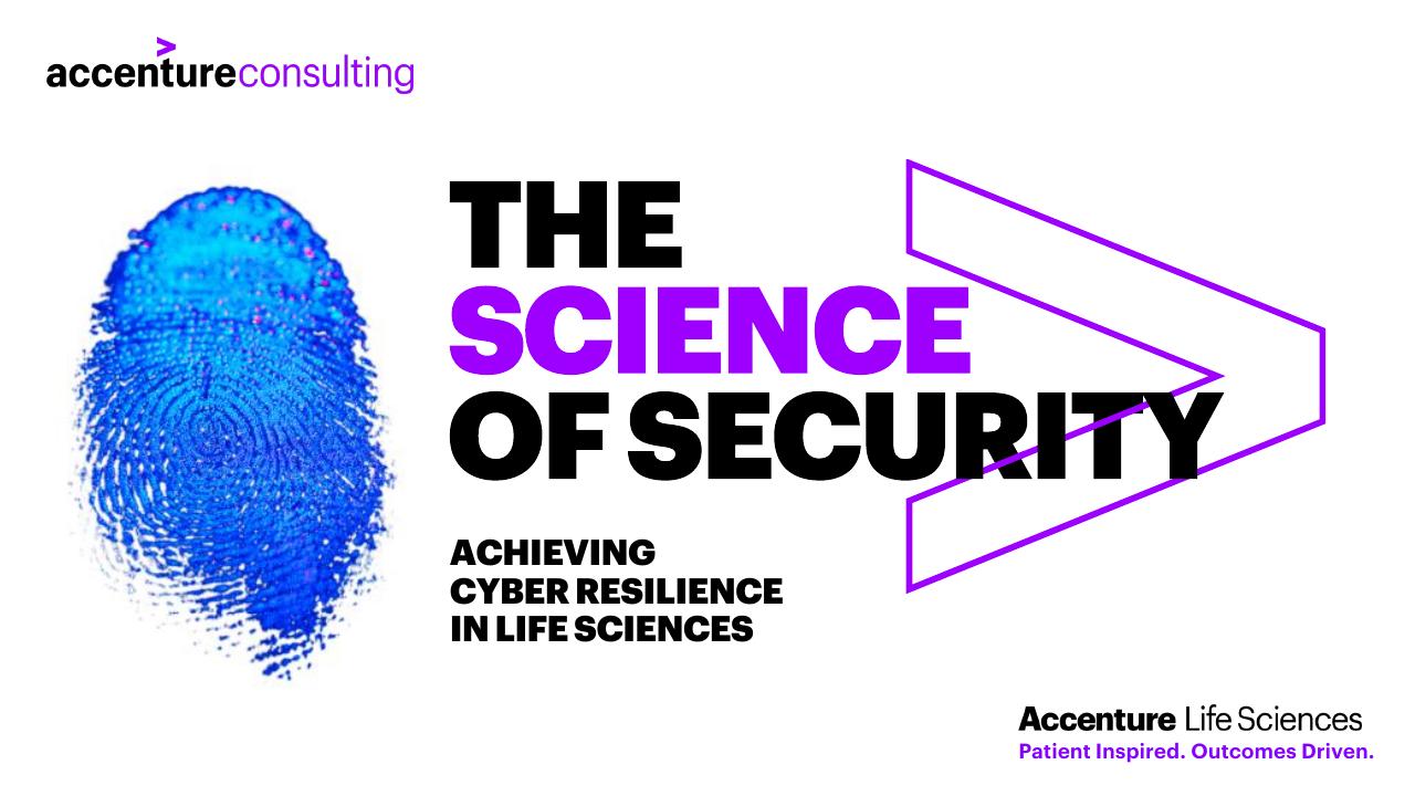 Achieving Cyber Resilience In Life Sciences consulting deck cover