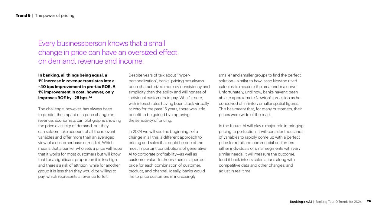Text slide 26 from Banking On AI Banking Top 10 Trends For 2024 Accenture