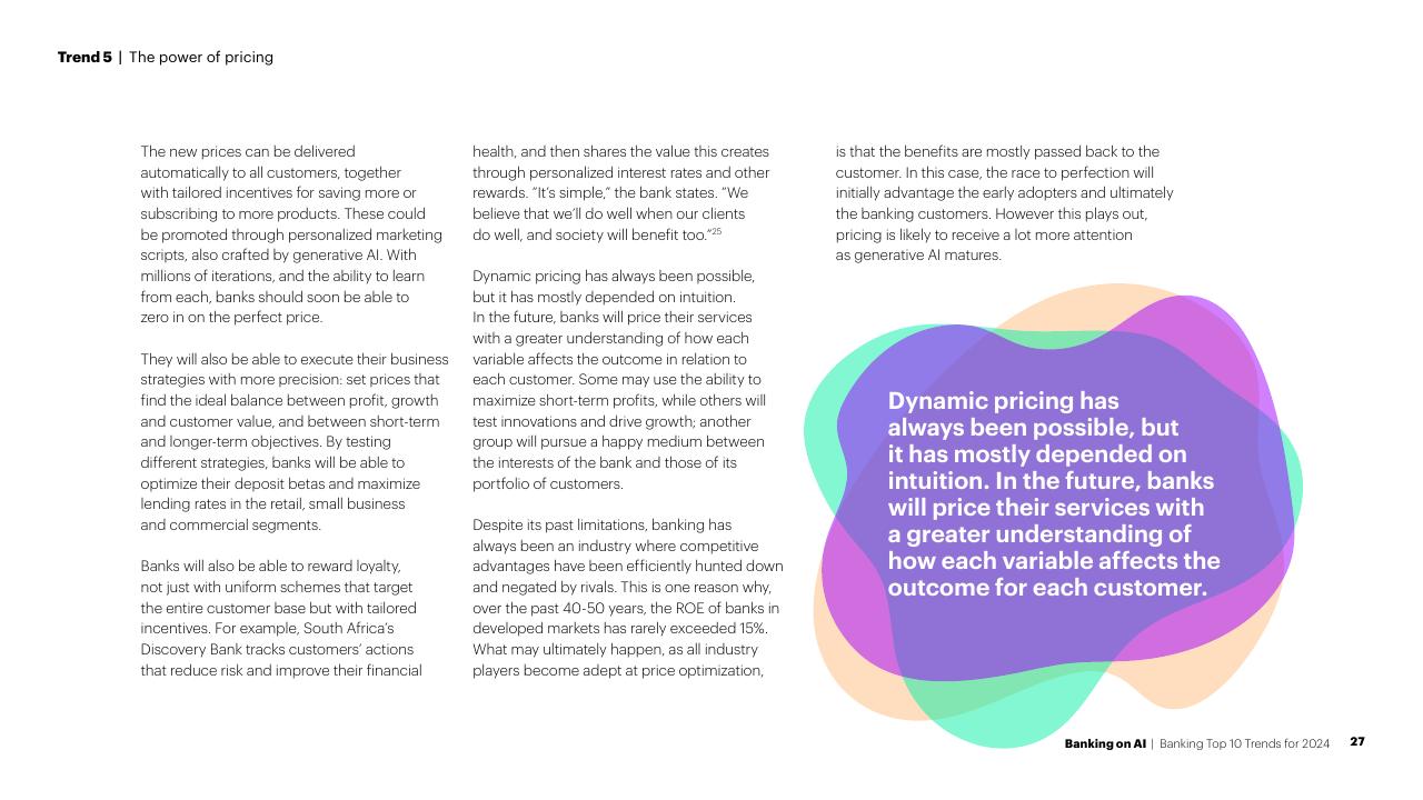 Text slide 27 from Banking On AI Banking Top 10 Trends For 2024 Accenture