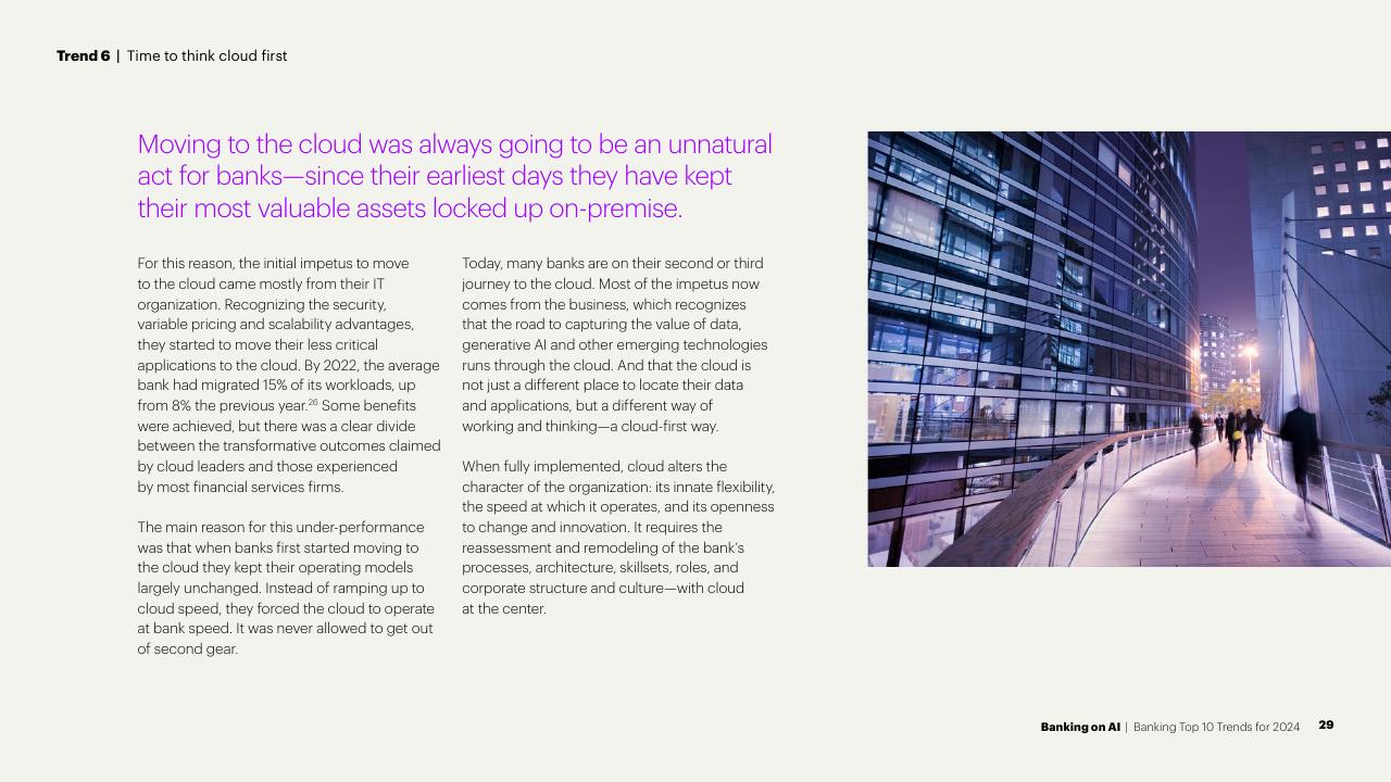 Text slide 29 from Banking On AI Banking Top 10 Trends For 2024 Accenture