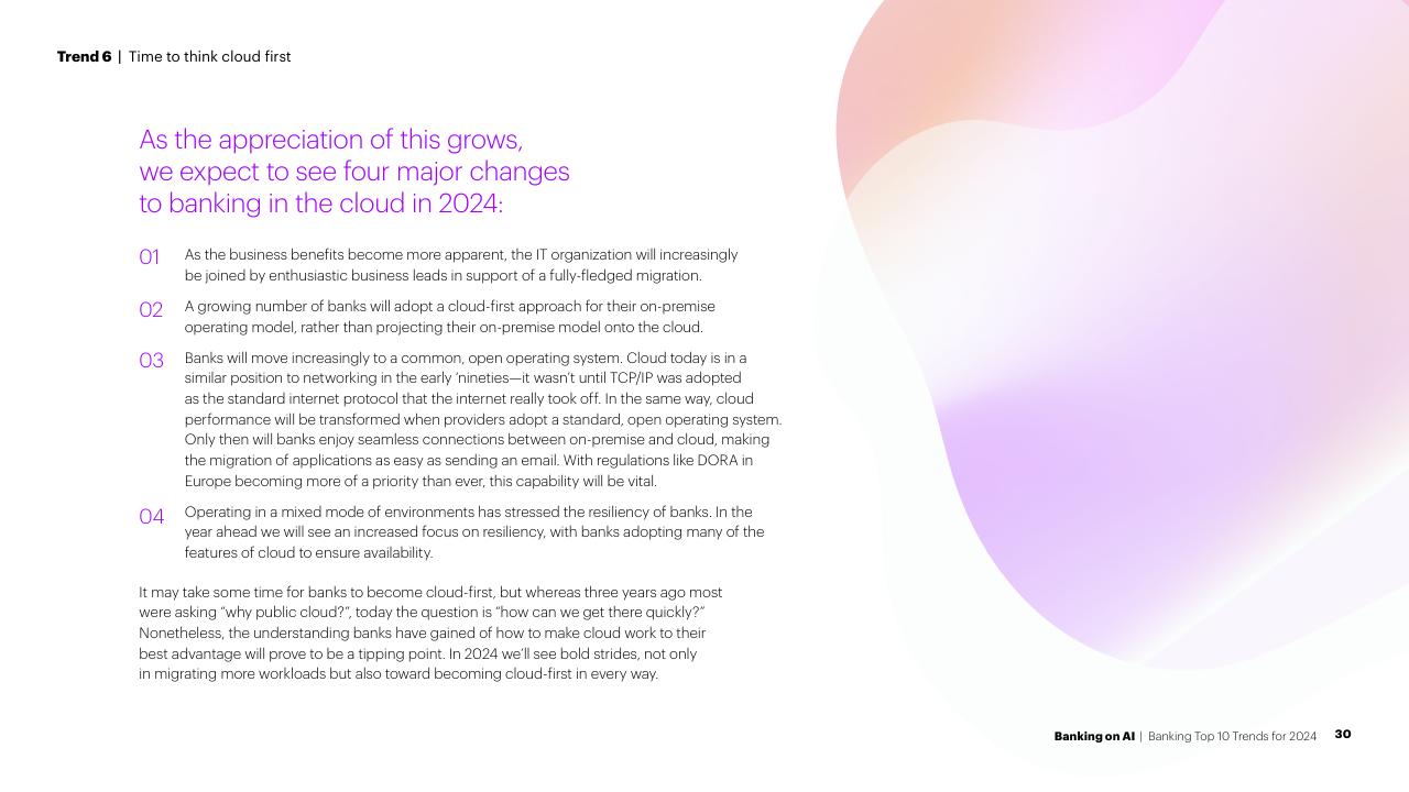 Process slide 30 from Banking On AI Banking Top 10 Trends For 2024 Accenture