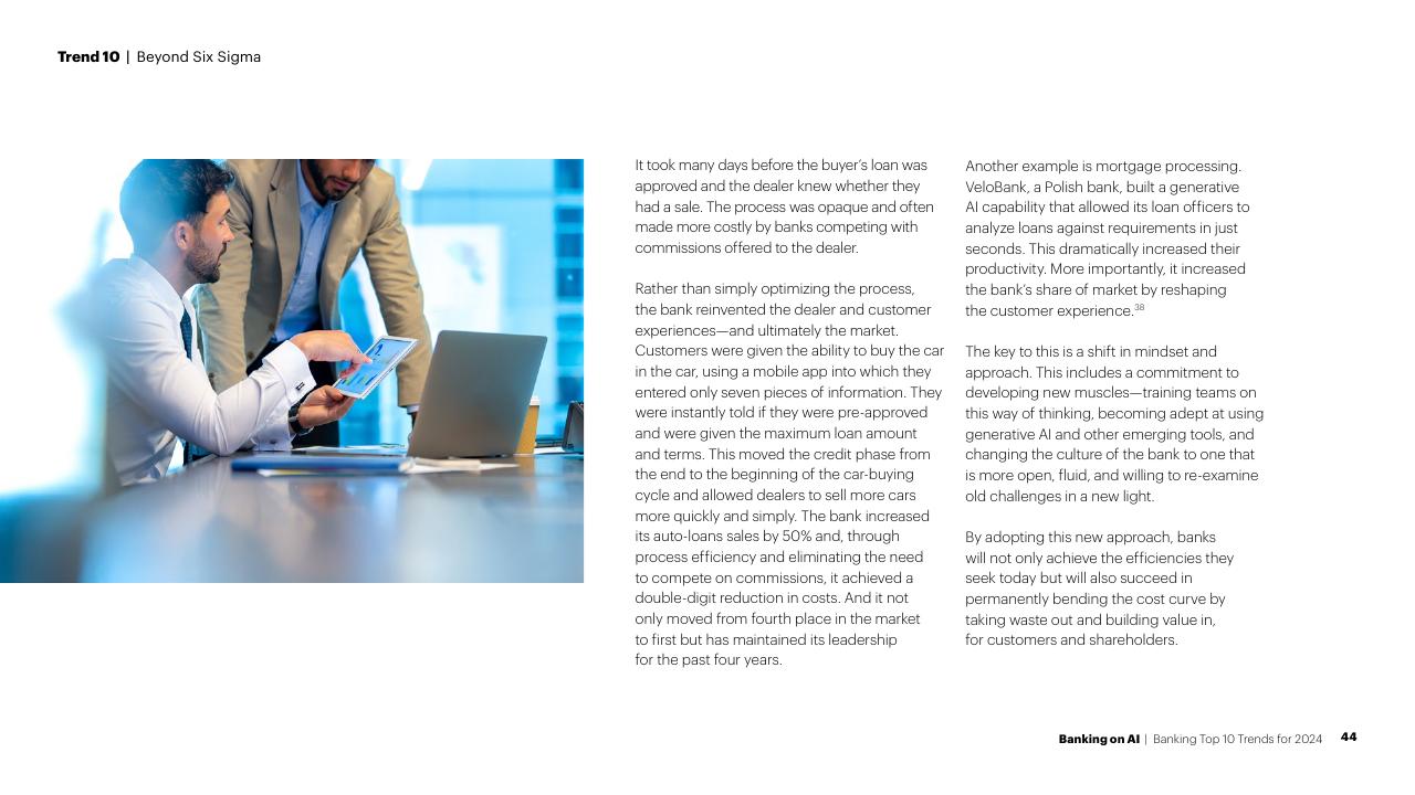 Case Study slide 44 from Banking On AI Banking Top 10 Trends For 2024 Accenture