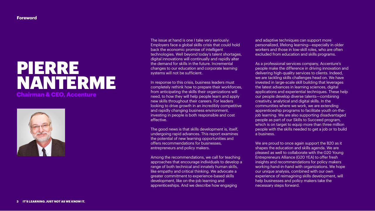 Text slide 3 from Bridging The Skills Gap In The Future Workforce Accenture