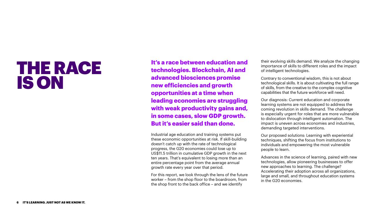 Text slide 6 from Bridging The Skills Gap In The Future Workforce Accenture