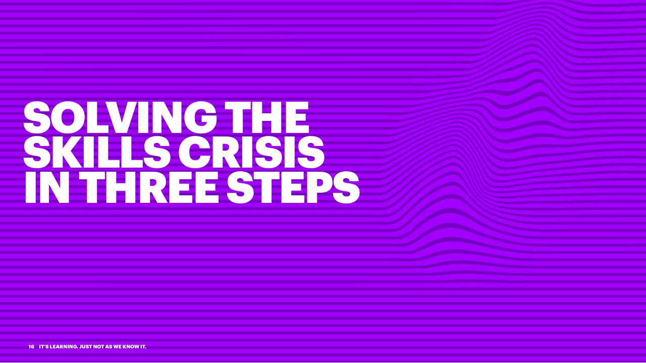 Section Divider slide 16 from Bridging The Skills Gap In The Future Workforce Accenture