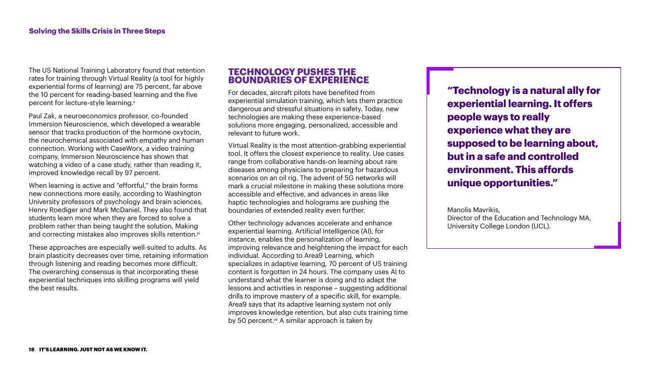 Text slide 18 from Bridging The Skills Gap In The Future Workforce Accenture