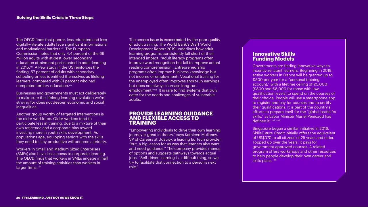 Text slide 26 from Bridging The Skills Gap In The Future Workforce Accenture