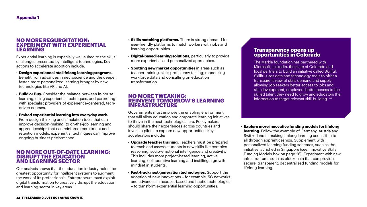 Text slide 32 from Bridging The Skills Gap In The Future Workforce Accenture
