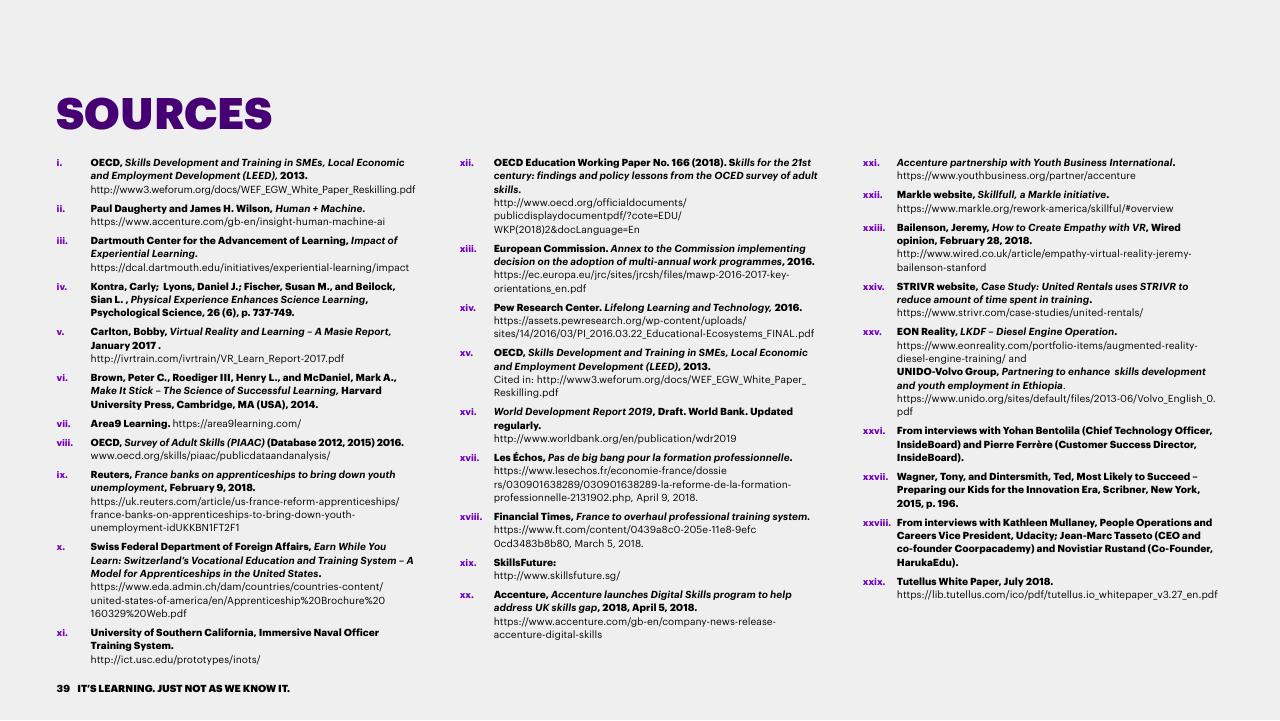 Text slide 39 from Bridging The Skills Gap In The Future Workforce Accenture