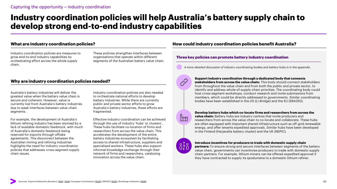 Text slide 45 from Charging Ahead Australias Battery Powered Future Accenture