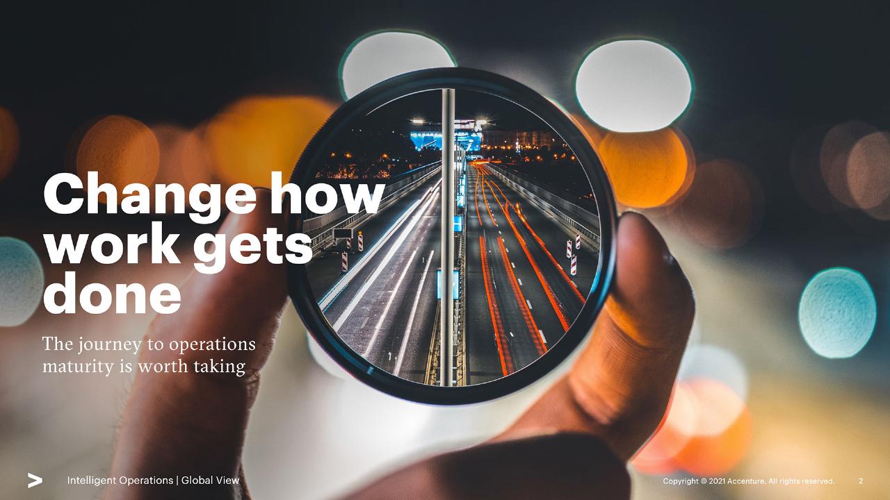 Cover slide 2 from Elevate Every Decision With Intelligent Operations