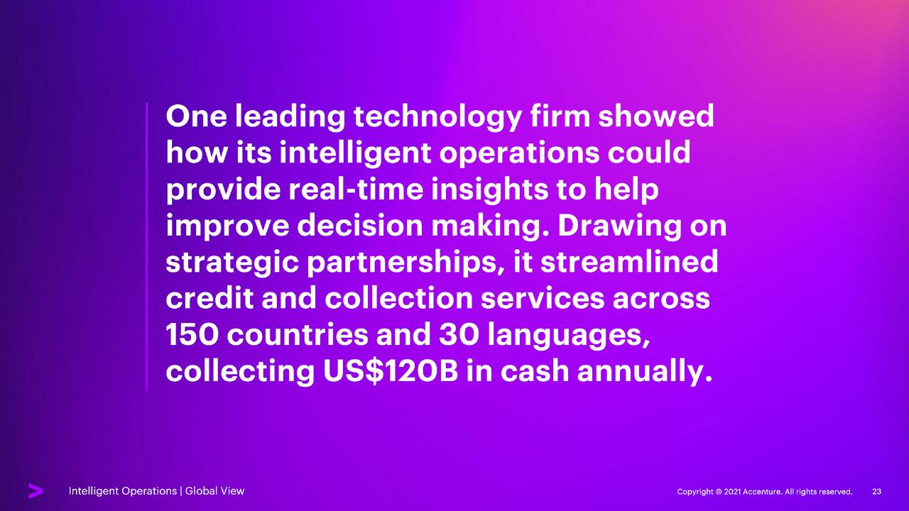 Case Study slide 23 from Elevate Every Decision With Intelligent Operations
