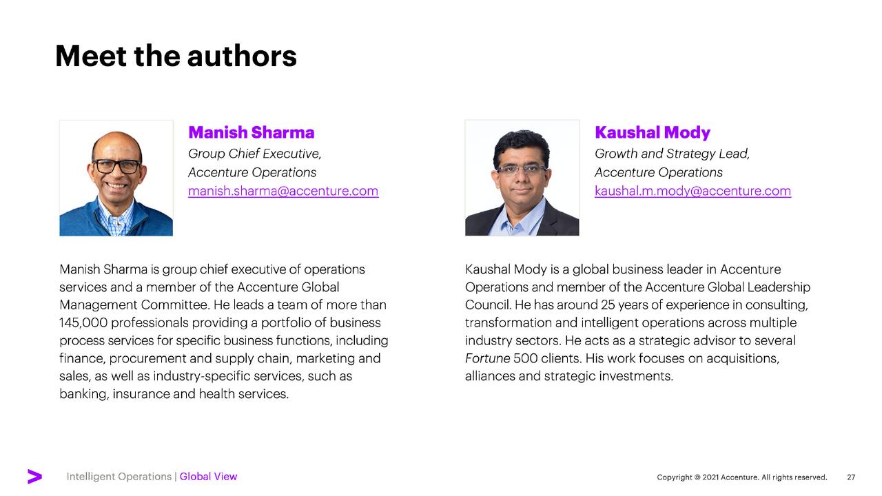 Team slide 27 from Elevate Every Decision With Intelligent Operations