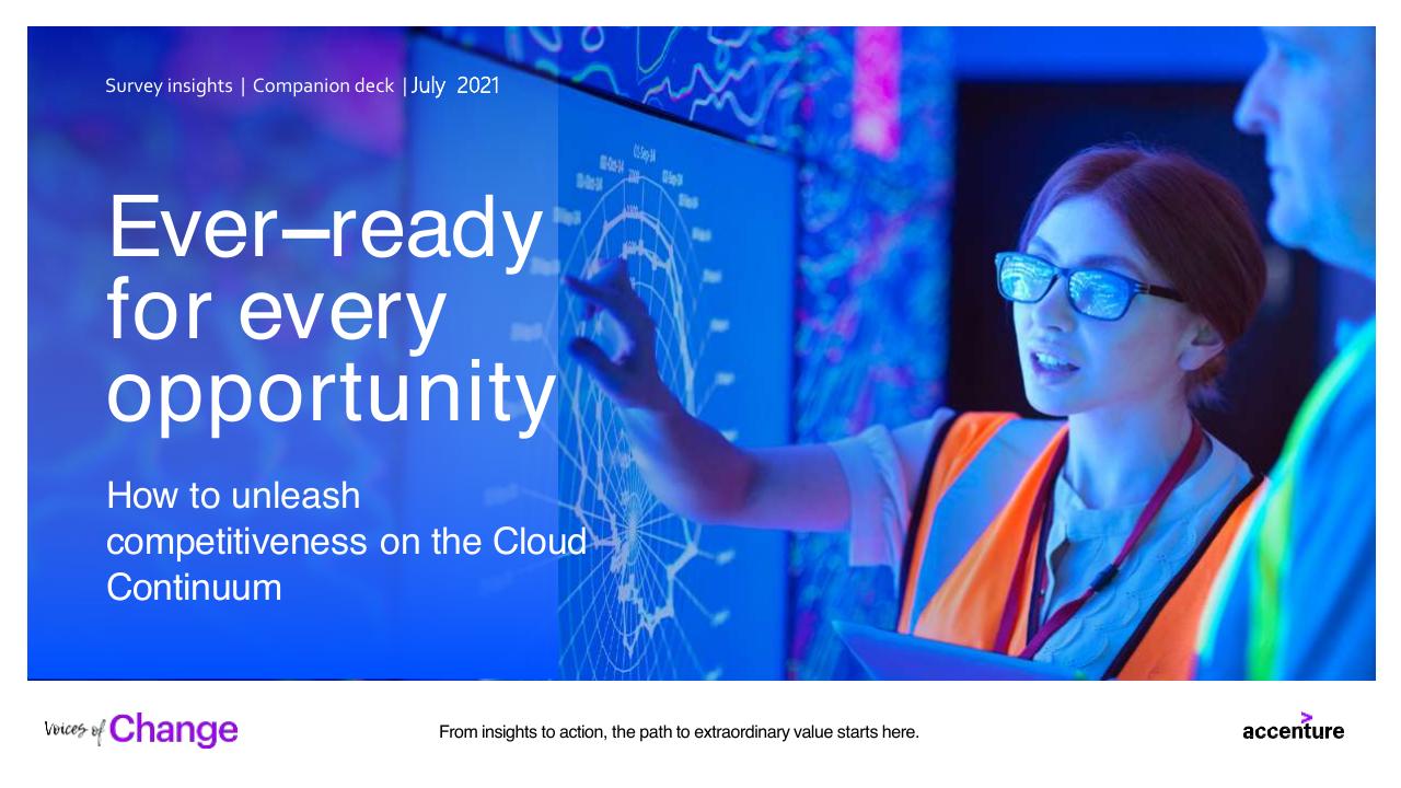 Everready For Every Opportunity How To Unleash Competitiveness On The Cloud Continuum consulting deck cover