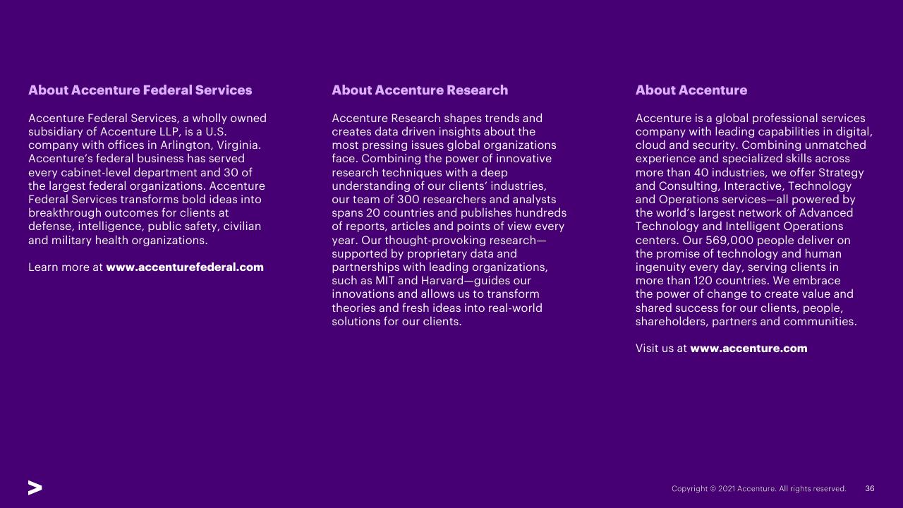 Text slide 36 from Five Trends For Post Pandemic Leadership US Federal Survey Findings