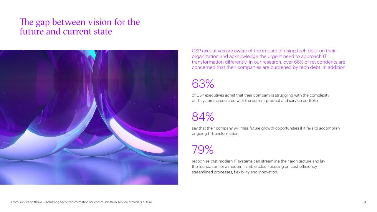 Text slide 9 from From Survive To Thrive Achieving Tech Transformation For Communication Service Providers Future Accenture