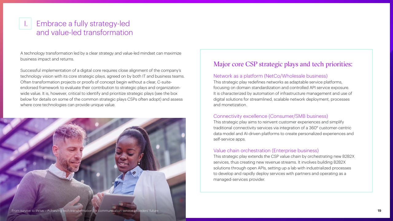 Text slide 19 from From Survive To Thrive Achieving Tech Transformation For Communication Service Providers Future Accenture