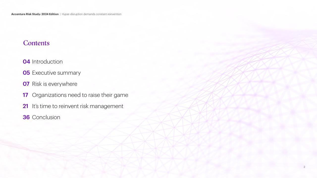 Agenda slide 2 from Hyper Disruption Demands Constant Reinvention Accenture