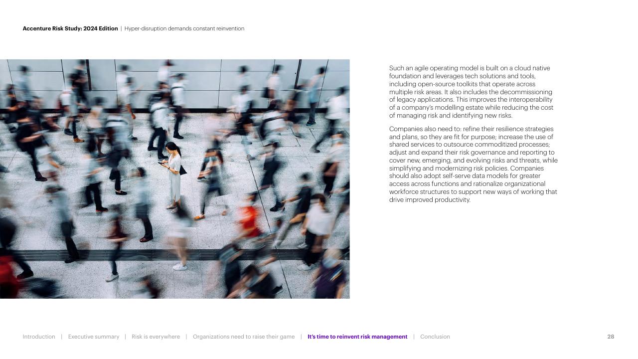 Text slide 28 from Hyper Disruption Demands Constant Reinvention Accenture