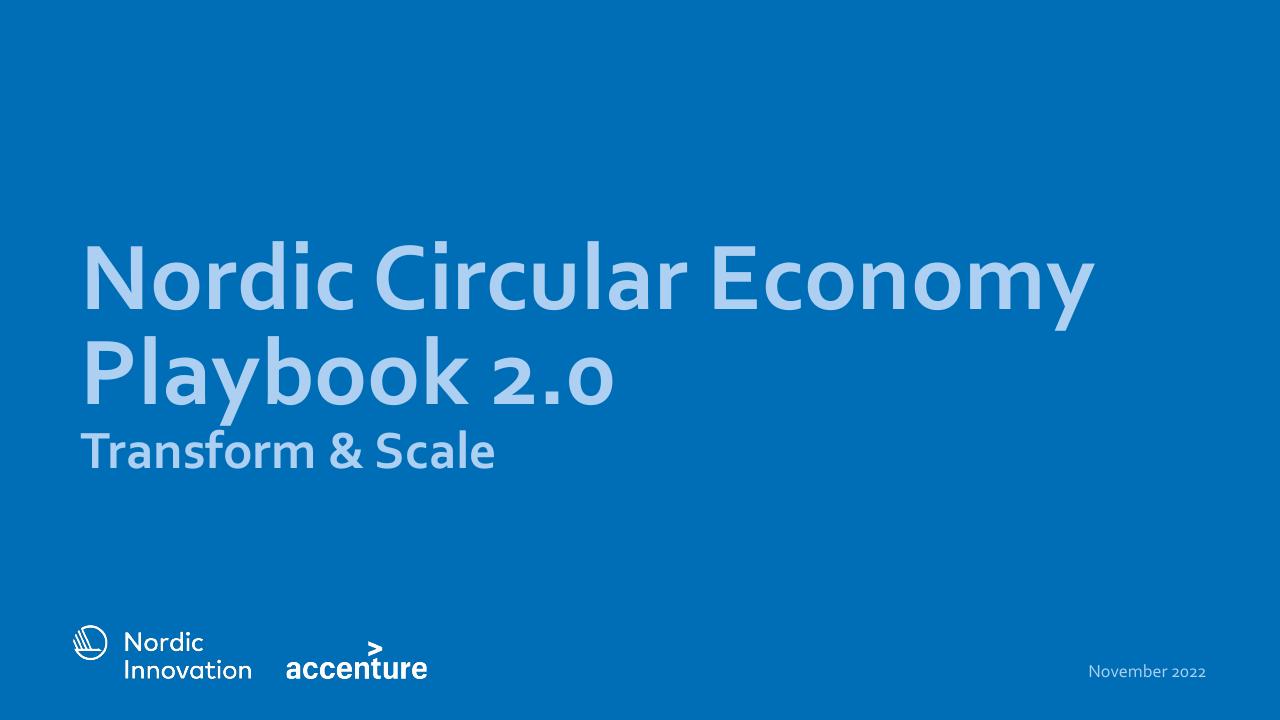 Nordic Circular Economy Playbook 20 Accenture consulting deck cover