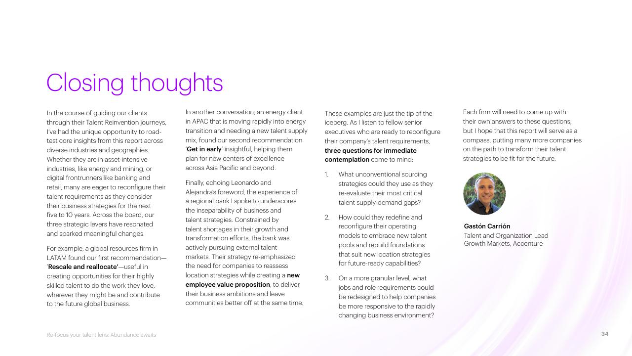 Text slide 34 from Re Focus Your Talent Lens_ Abundance Awaits Accenture