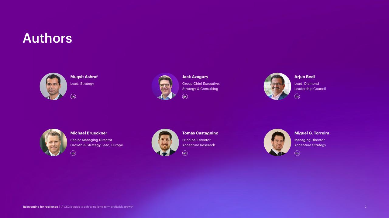 Team slide 2 from Reinventing For Resilience Accenture