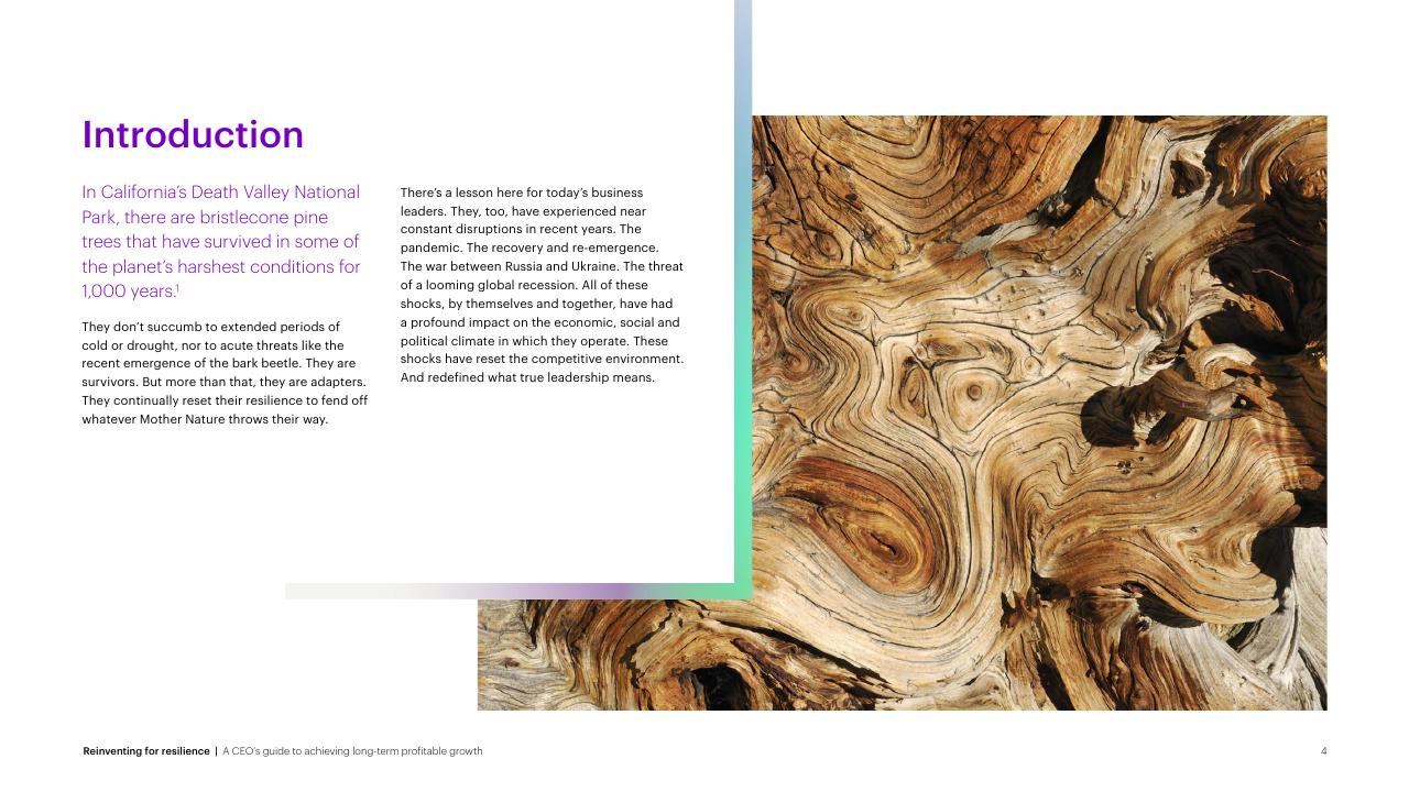 Text slide 4 from Reinventing For Resilience Accenture