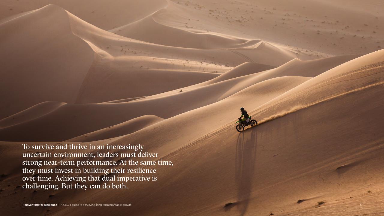Text slide 5 from Reinventing For Resilience Accenture