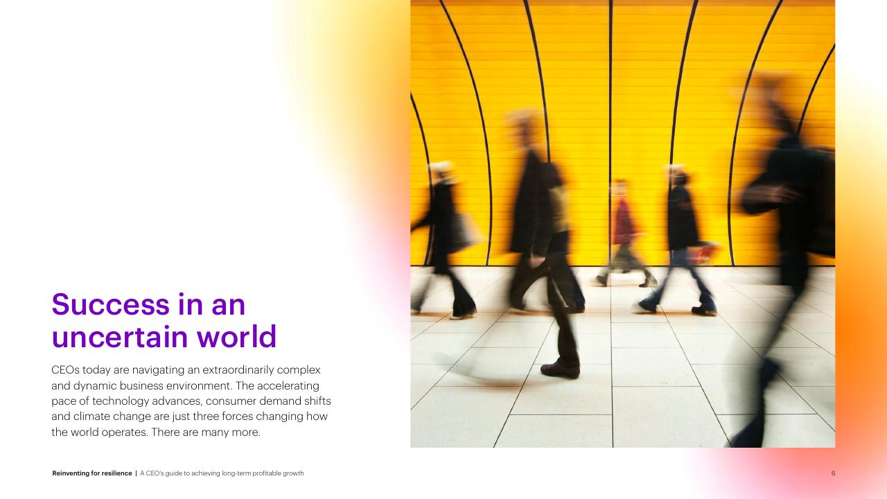 Section Divider slide 6 from Reinventing For Resilience Accenture