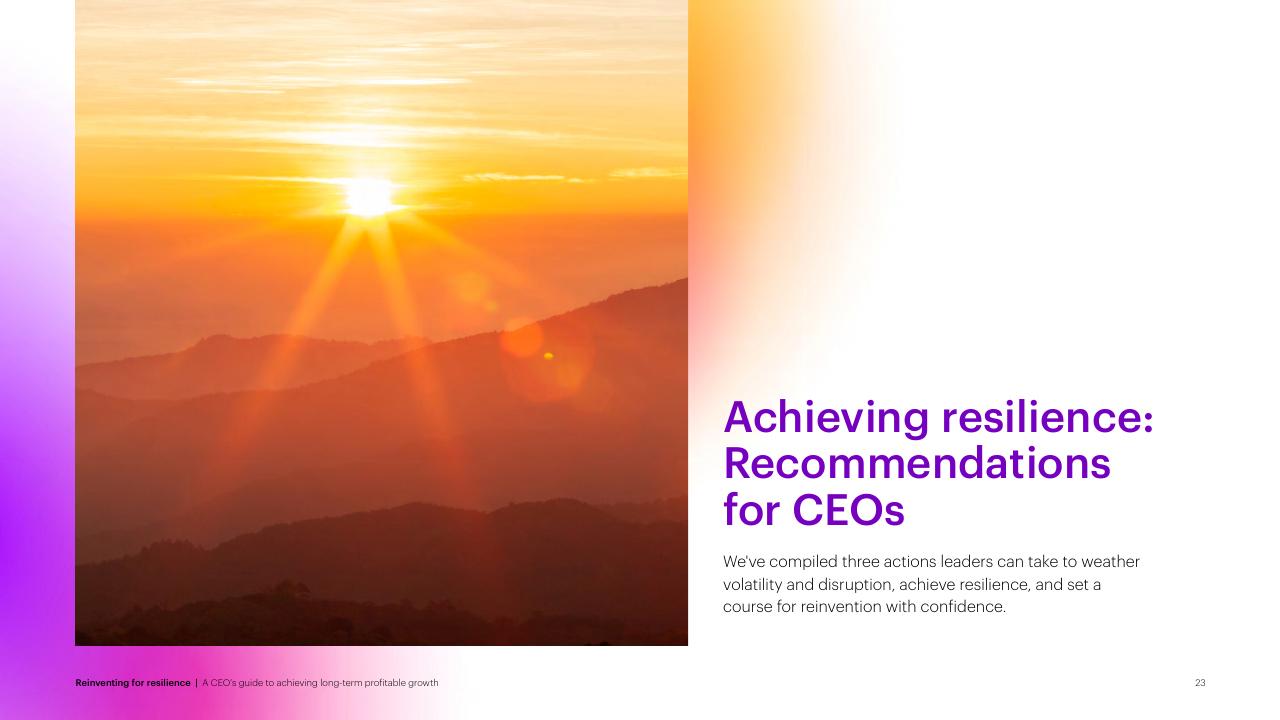 Section Divider slide 23 from Reinventing For Resilience Accenture