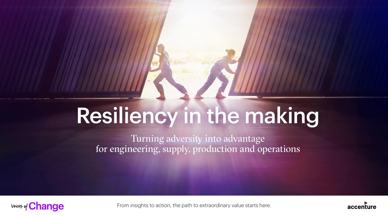 Resiliency In The Making Accenture consulting deck cover