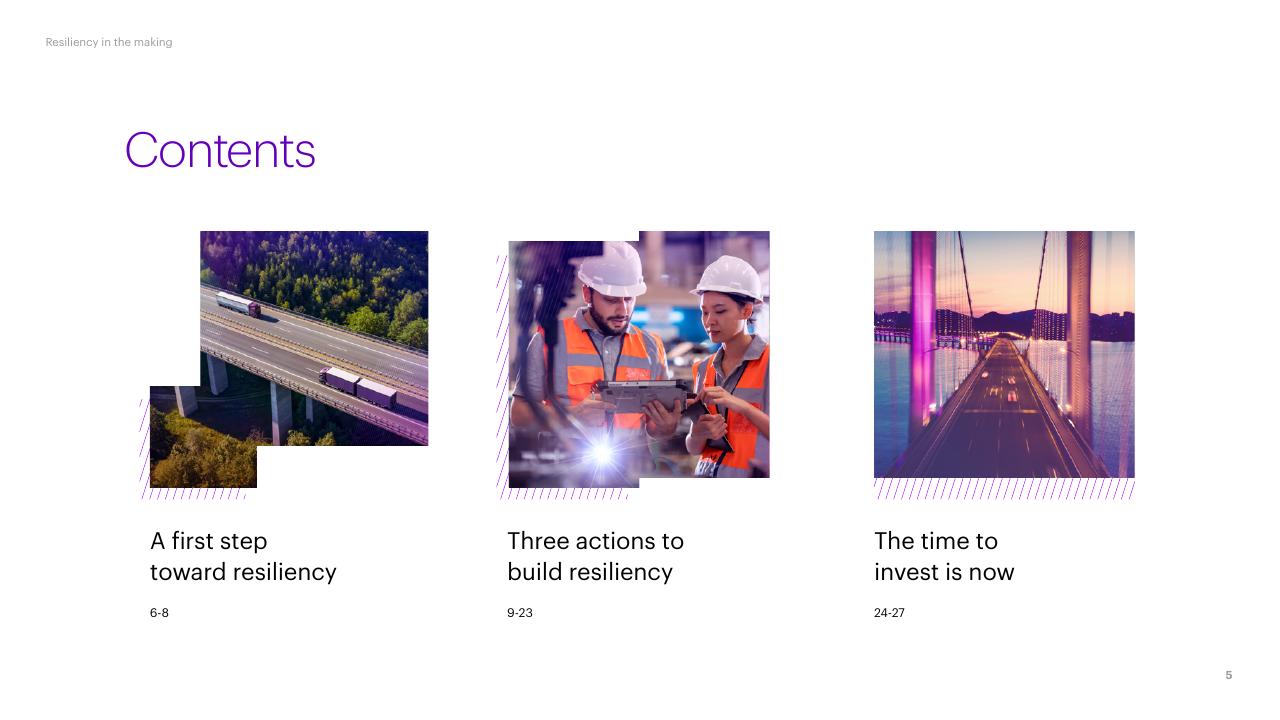 Section Divider slide 5 from Resiliency In The Making Accenture