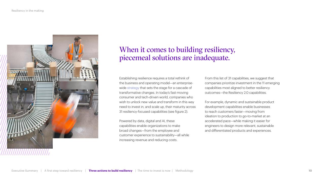 Text slide 10 from Resiliency In The Making Accenture