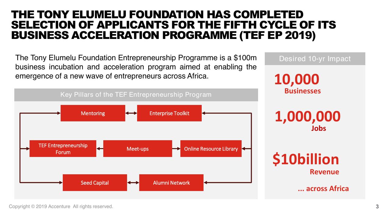 Framework slide 3 from Tef Application Evaluation 2019 Accenture