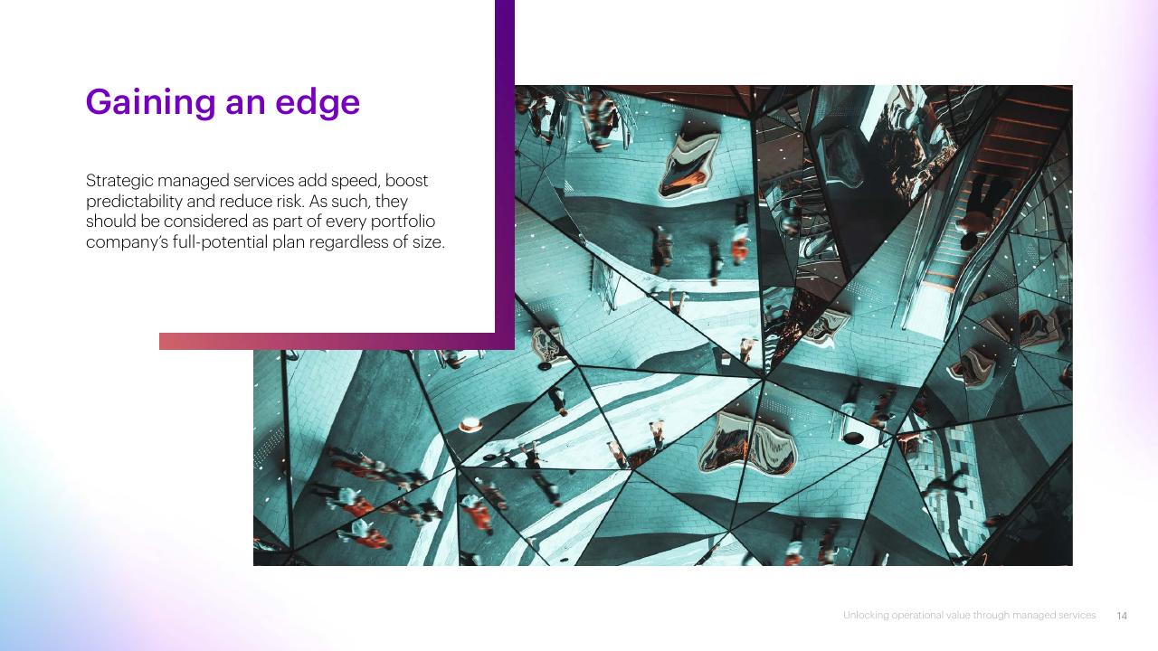 Text slide 14 from The Evolving Private Equity Playbook Accenture