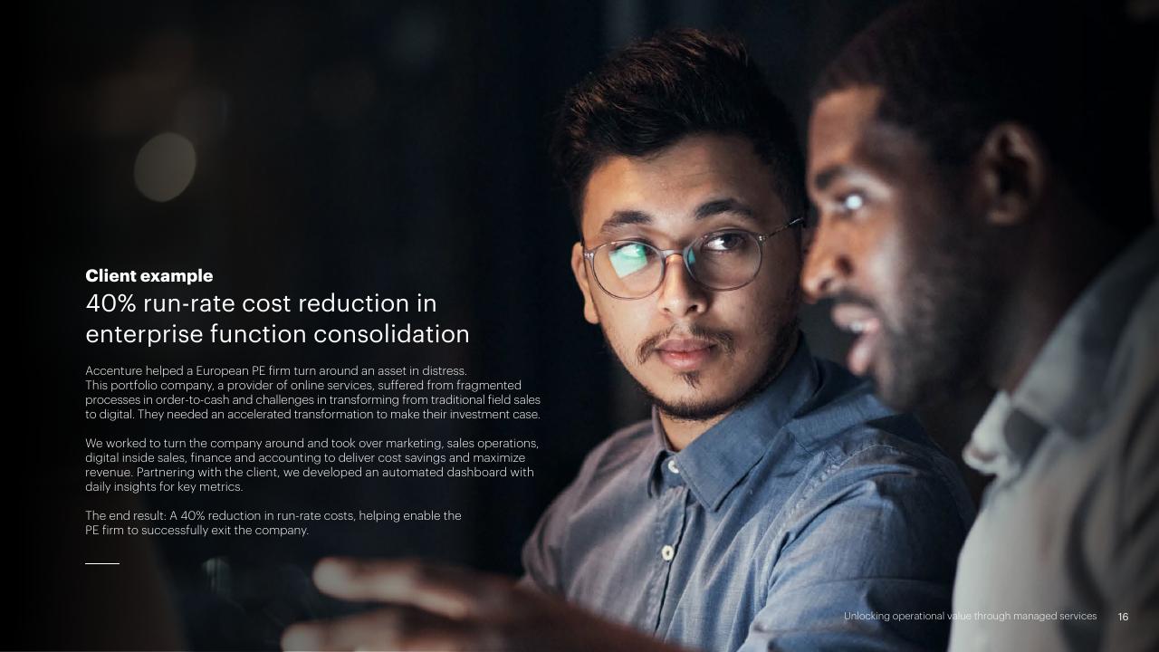 Case Study slide 16 from The Evolving Private Equity Playbook Accenture