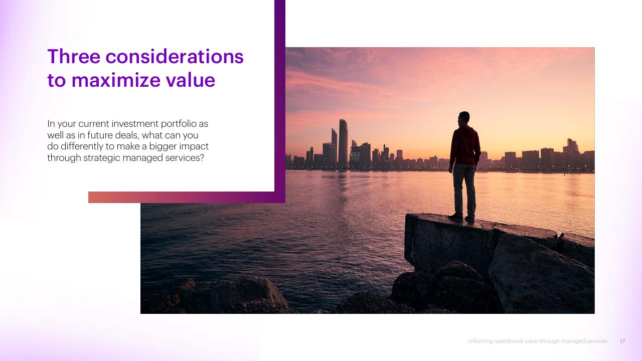 Section Divider slide 17 from The Evolving Private Equity Playbook Accenture