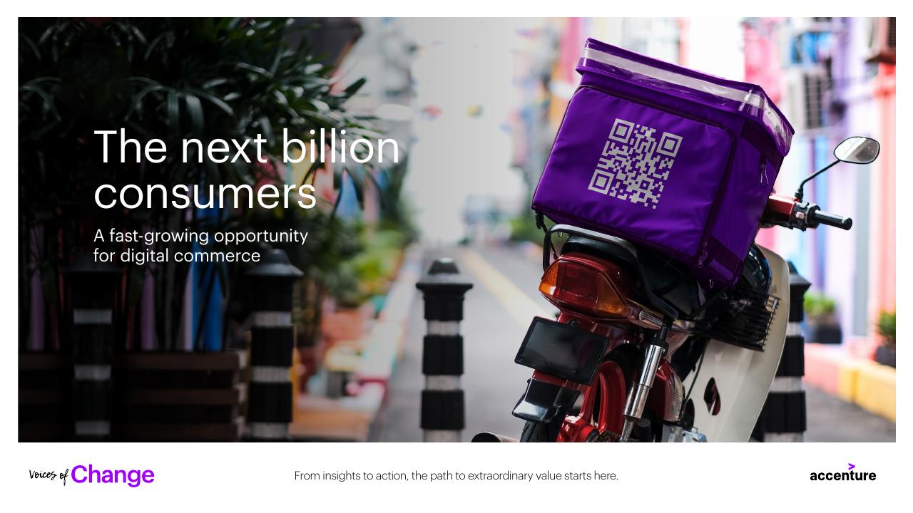 The Next Billion Consumers Accenture consulting deck cover