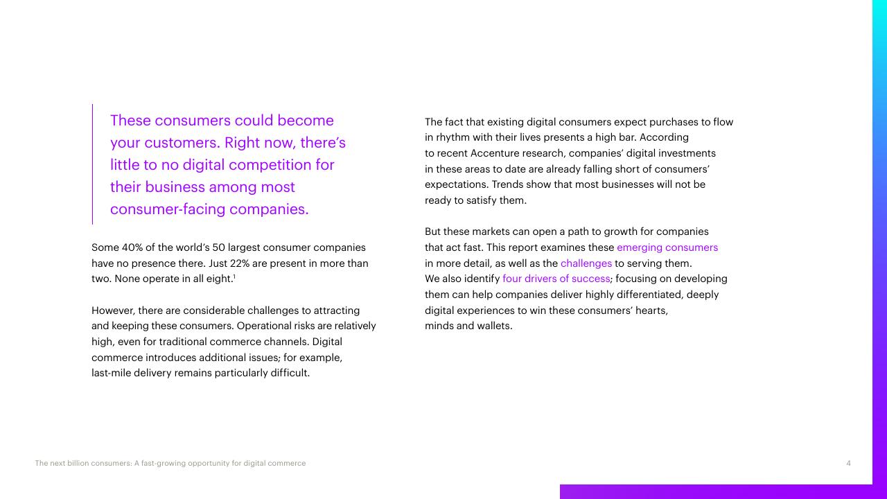 Text slide 4 from The Next Billion Consumers Accenture