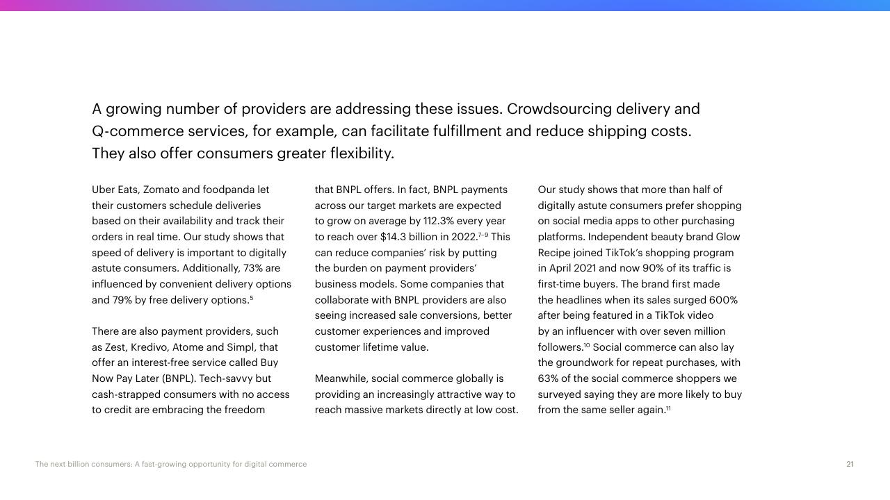 Text slide 21 from The Next Billion Consumers Accenture