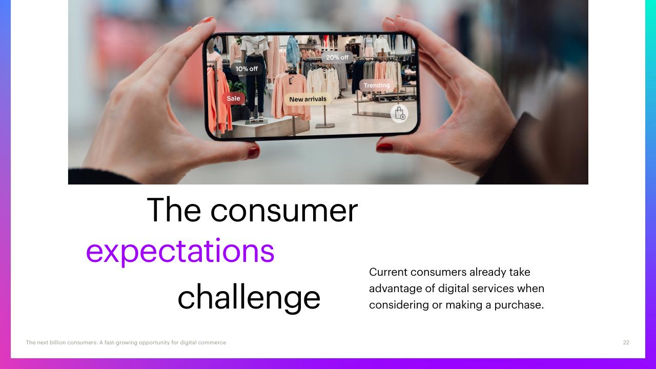 Text slide 22 from The Next Billion Consumers Accenture