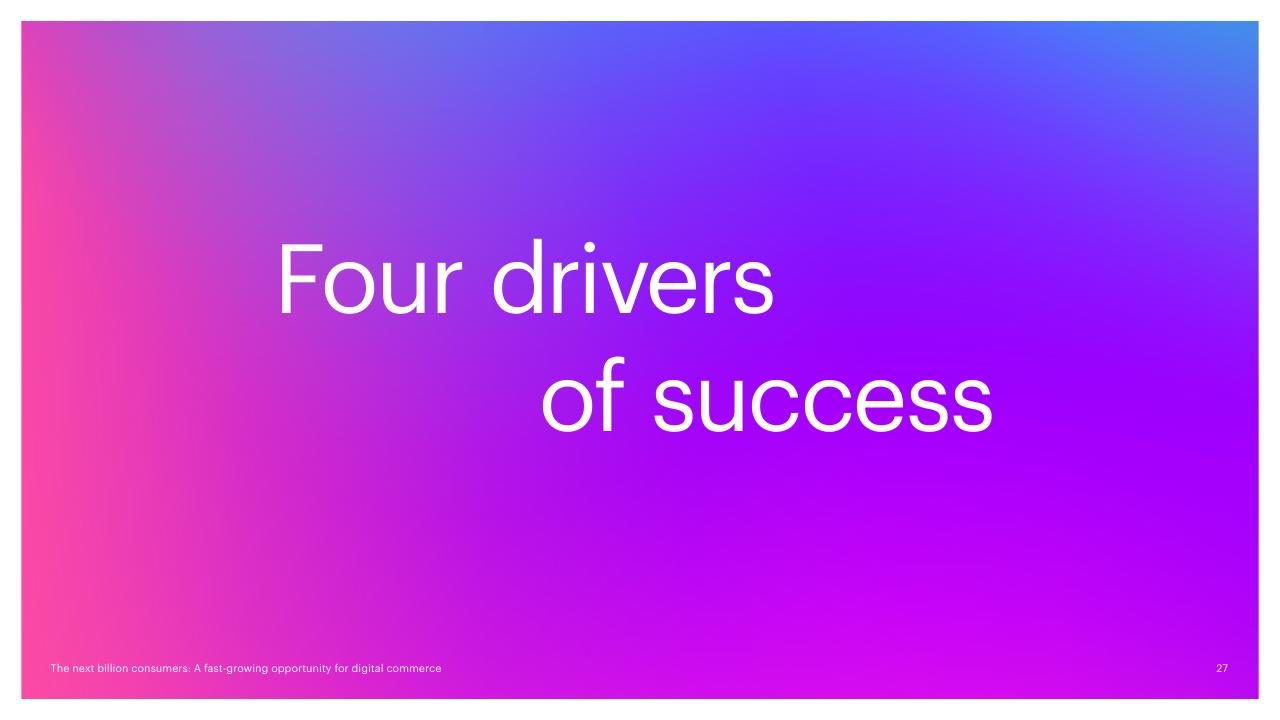 Section Divider slide 27 from The Next Billion Consumers Accenture