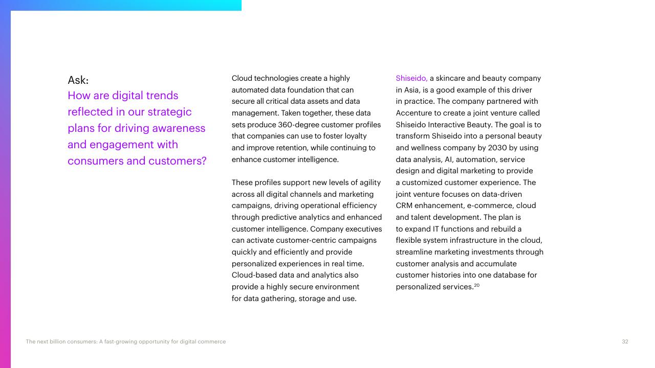 Text slide 32 from The Next Billion Consumers Accenture
