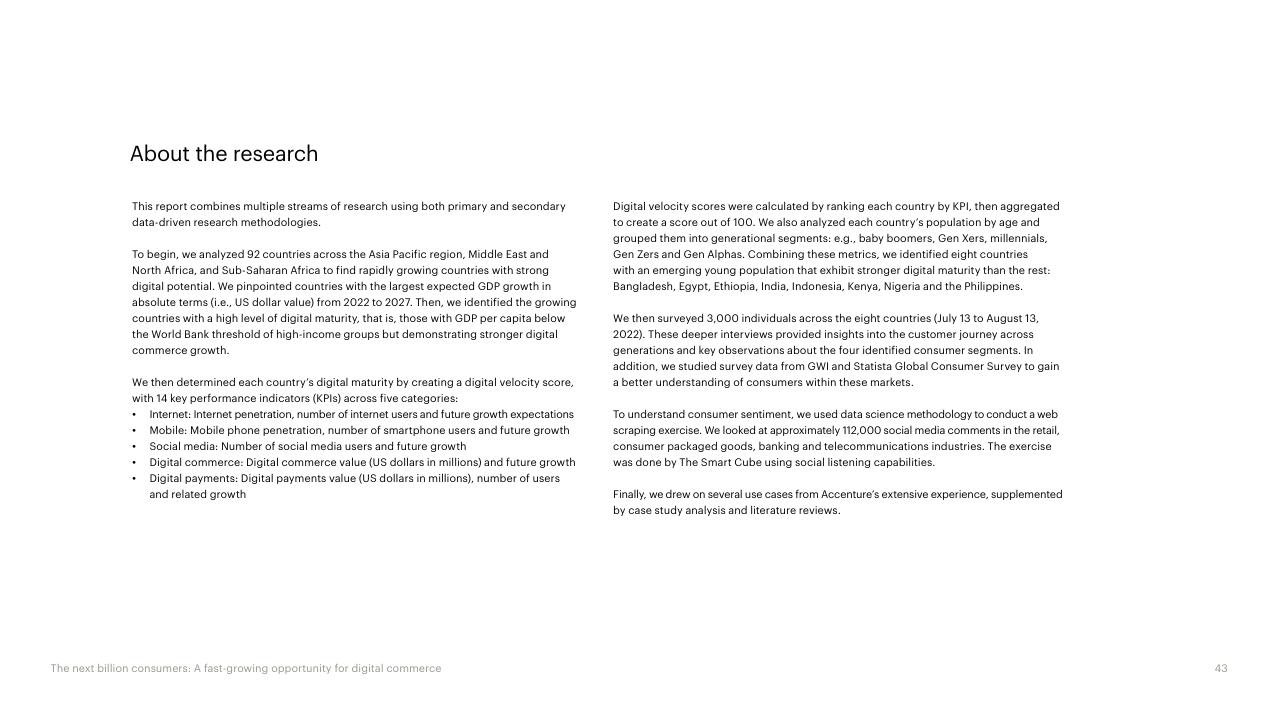 Text slide 43 from The Next Billion Consumers Accenture
