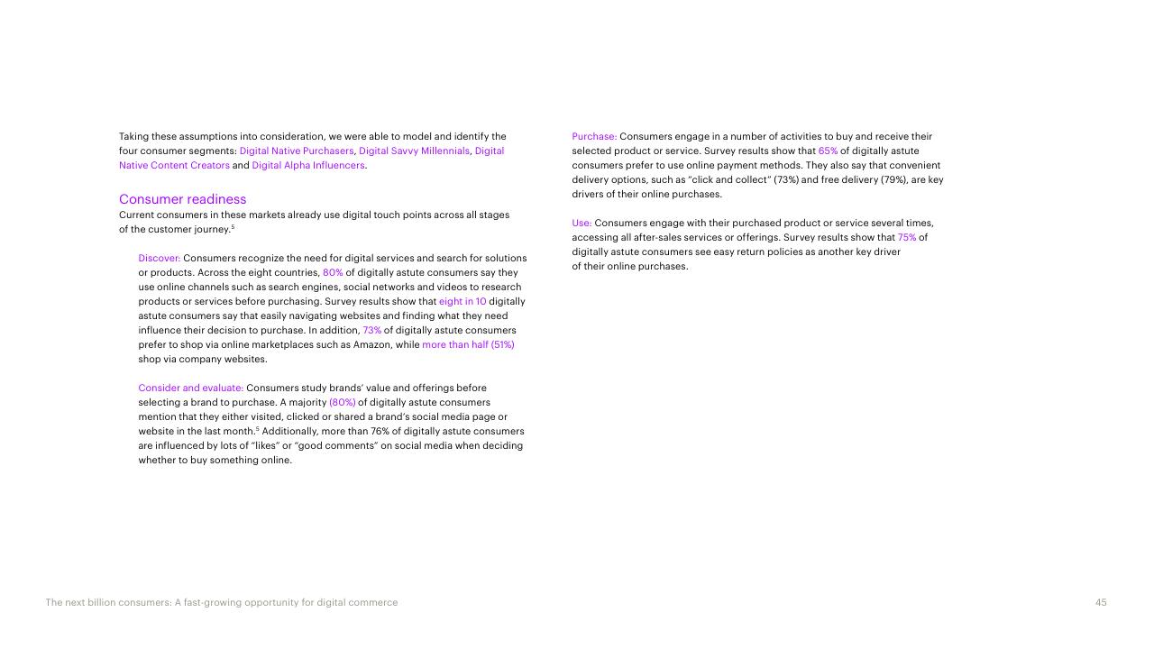 Text slide 45 from The Next Billion Consumers Accenture