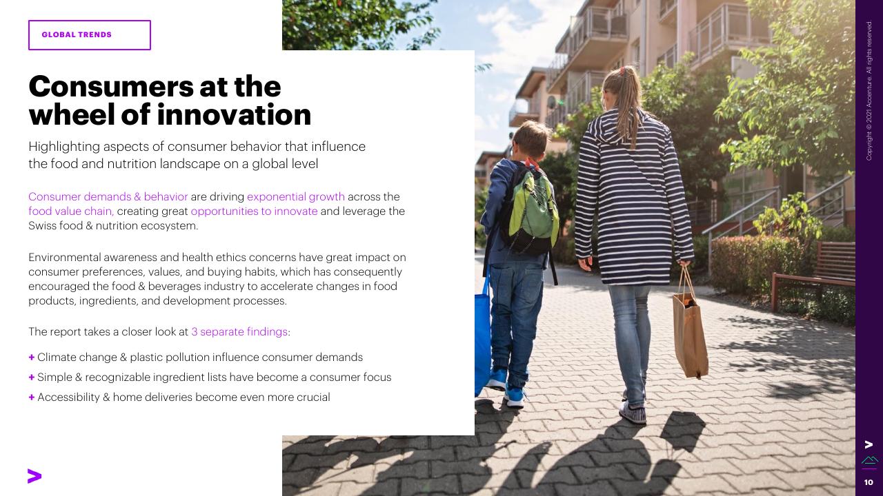 Text slide 10 from The Swiss Foodtech Ecosystem 2021 Accenture