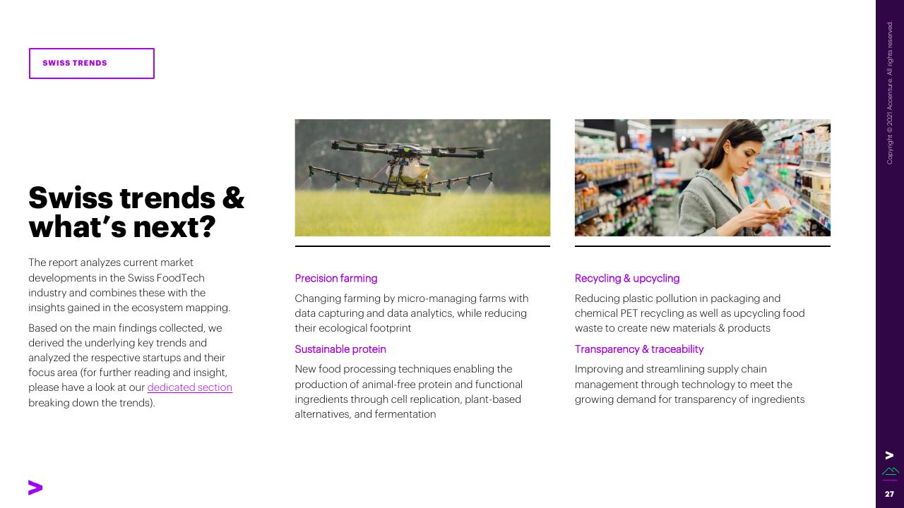 Text slide 27 from The Swiss Foodtech Ecosystem 2021 Accenture