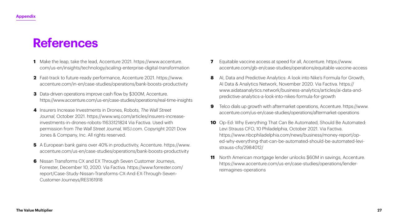 Text slide 27 from The Value Multiplier_ Intelligent Operations Maturity Accenture