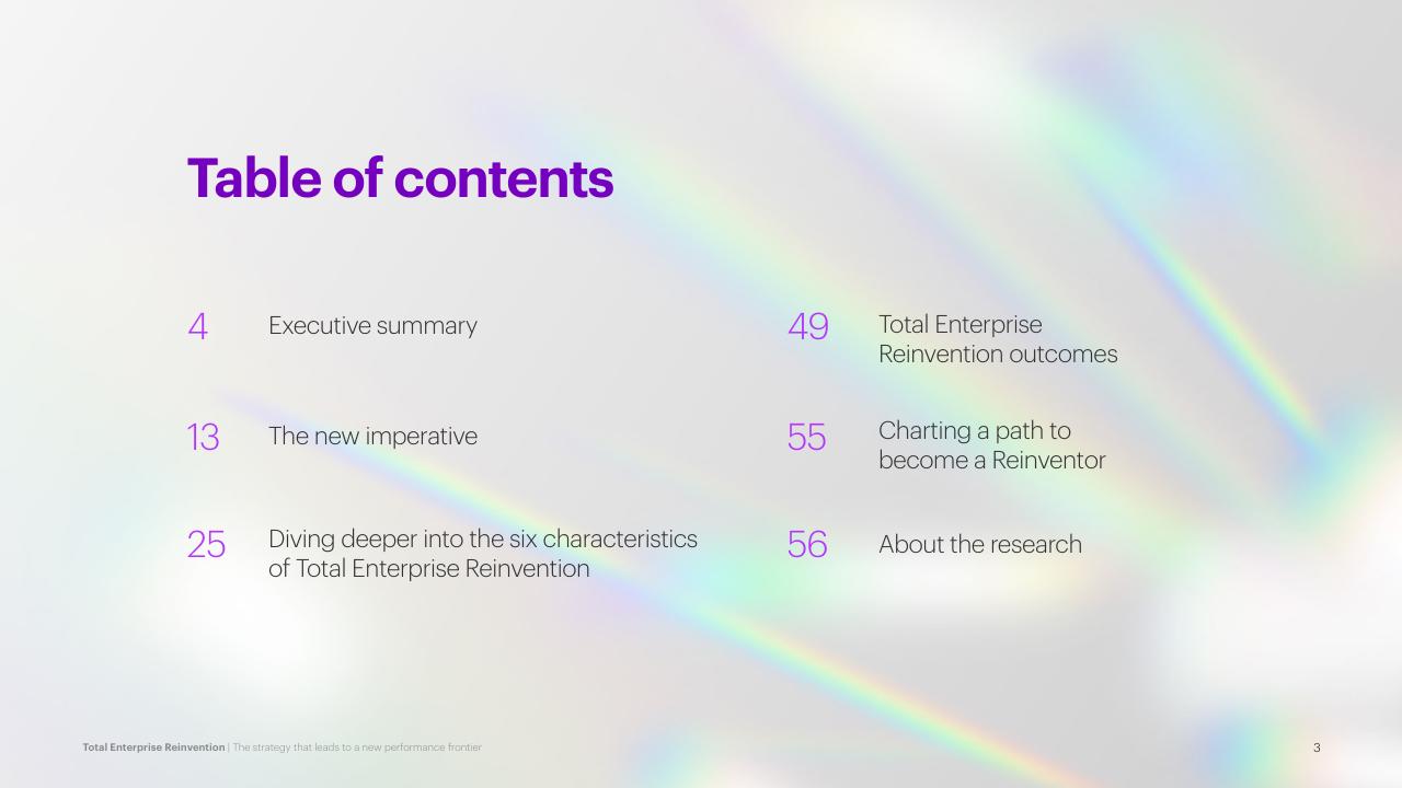 Agenda slide 3 from Total Enterprise Reinvention Accenture